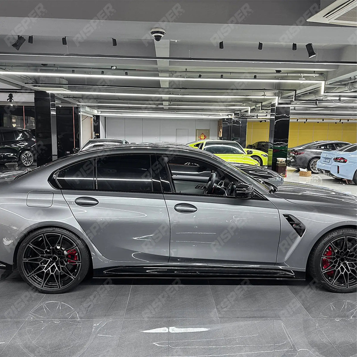 Side Skirts in Gloss Black For BMW M3 M4 G80 G81 2021 on - Side Skirt Splitters