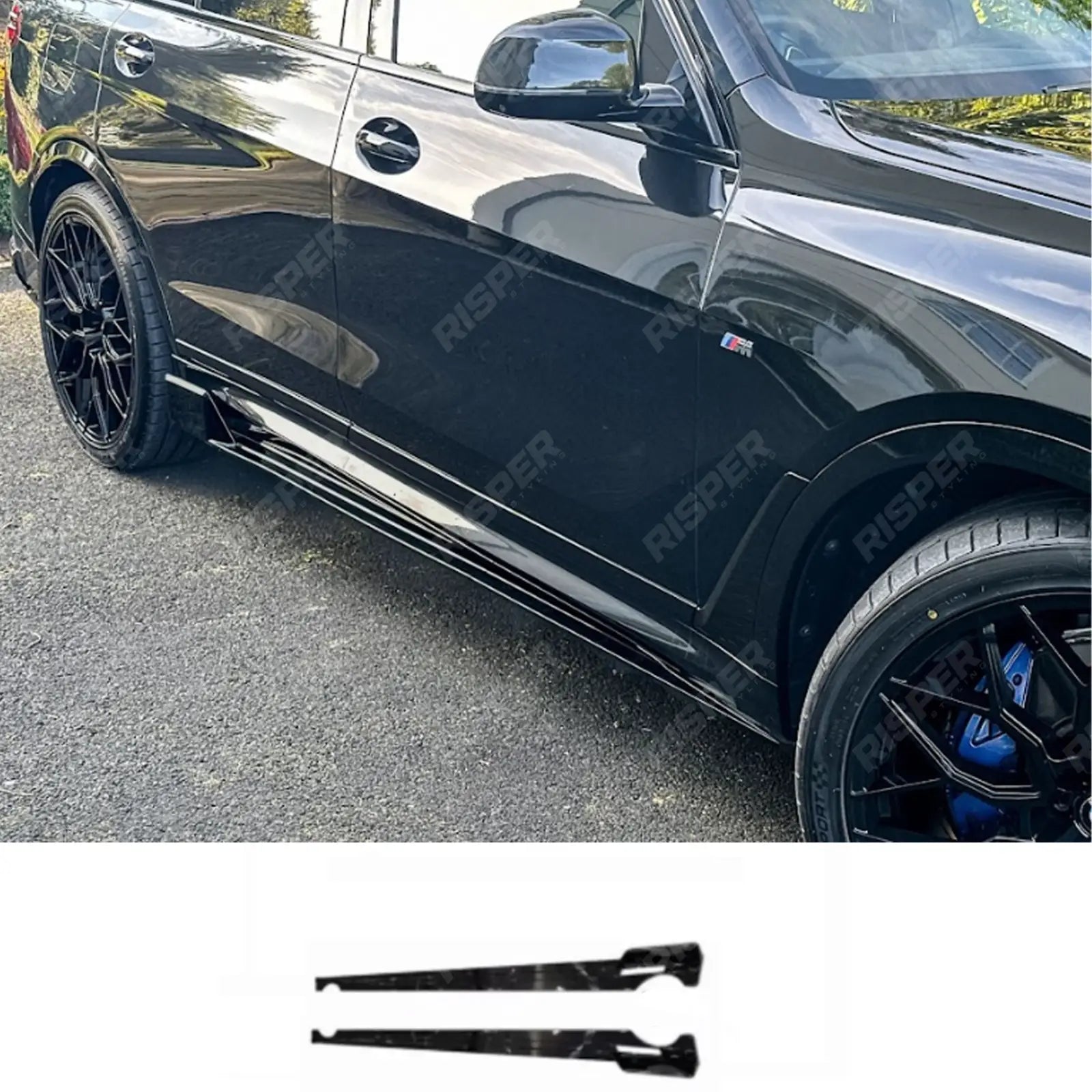BMW X7 G07 LCI 2023+ Side Skirts In Gloss Black - Side Skirt Splitters Main image
