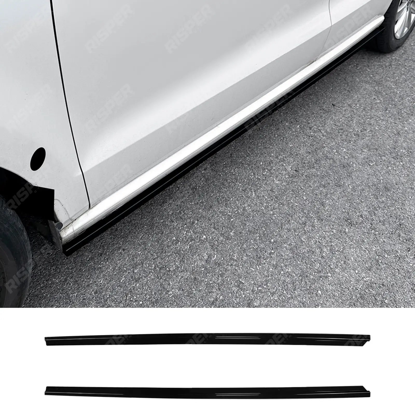 Side Skirts in Gloss Black For Vw Polo 6R 6C 2009-2017 - Side Skirt Splitters