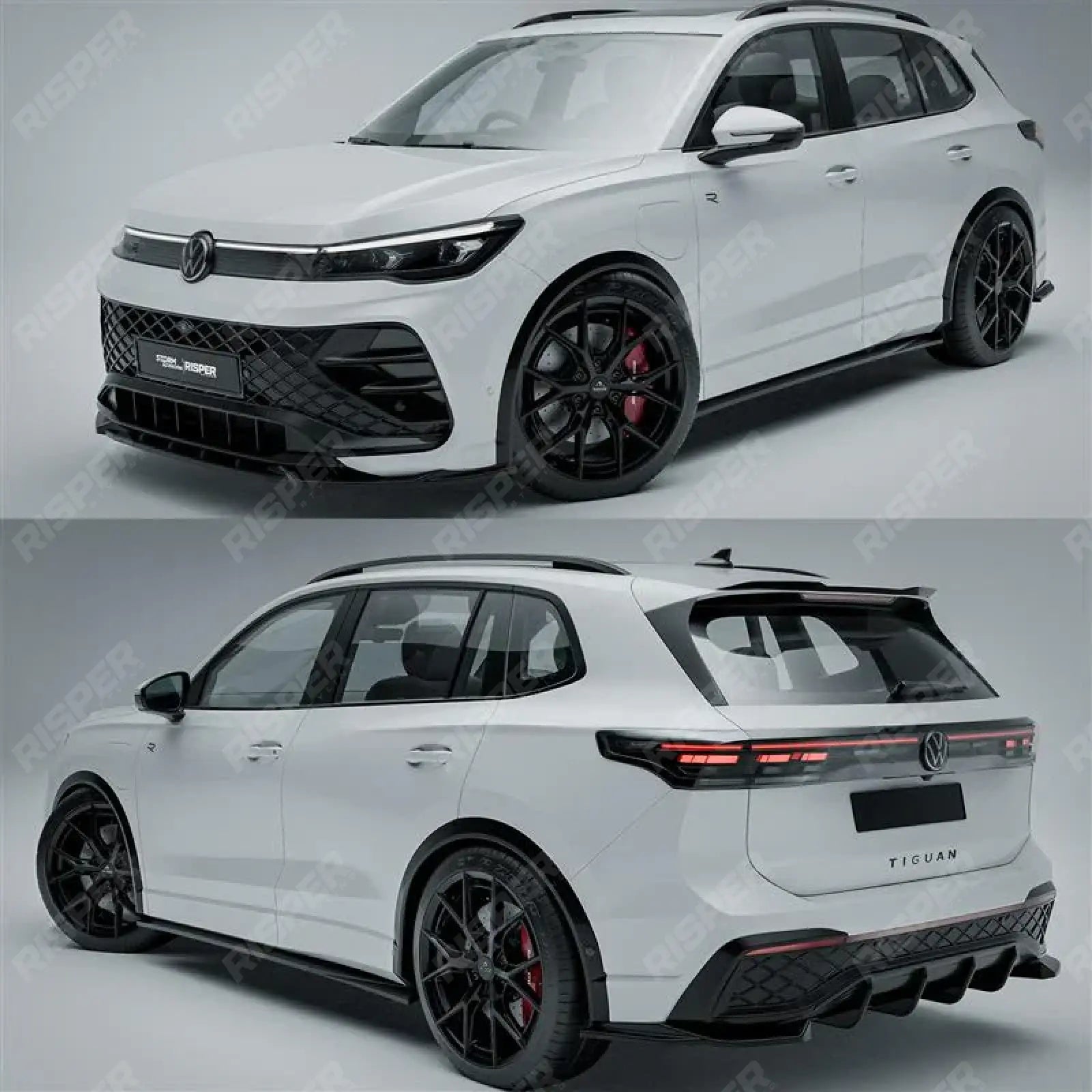 VW Tiguan MK3 2024 On Side Skirts In Gloss Black Side Skirts