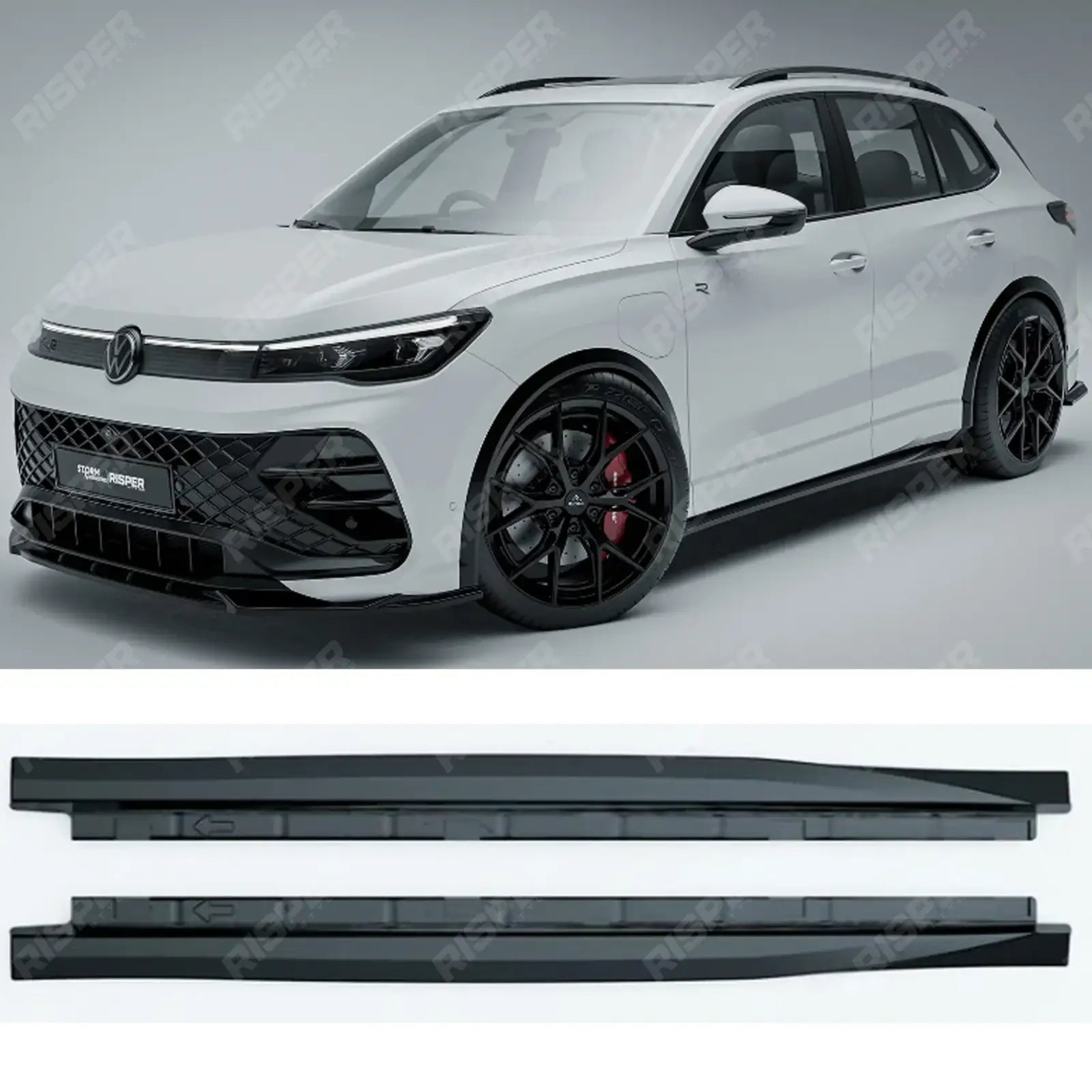VW Tiguan MK3 2024 On Side Skirts In Gloss Black Side Skirts Main image