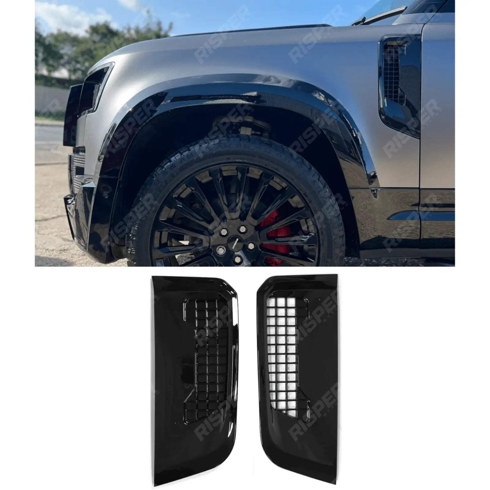 Land Rover Defender L663 90 / 110 / 130 2020 Onward – Side Vents in Gloss Black Main image