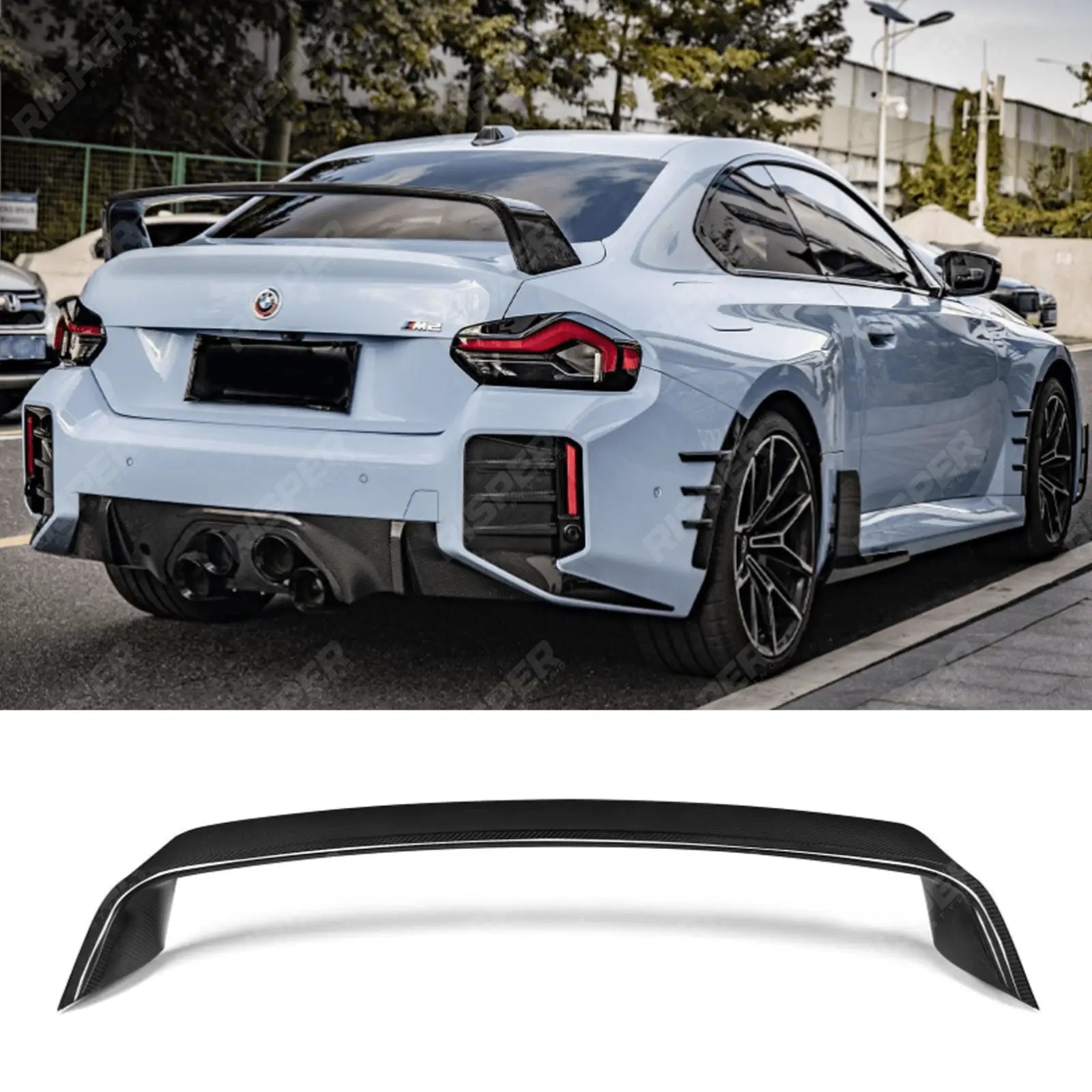 BMW M2 G87 Pre Preg Carbon Fibre Performance Rear Wing Spoiler Main image