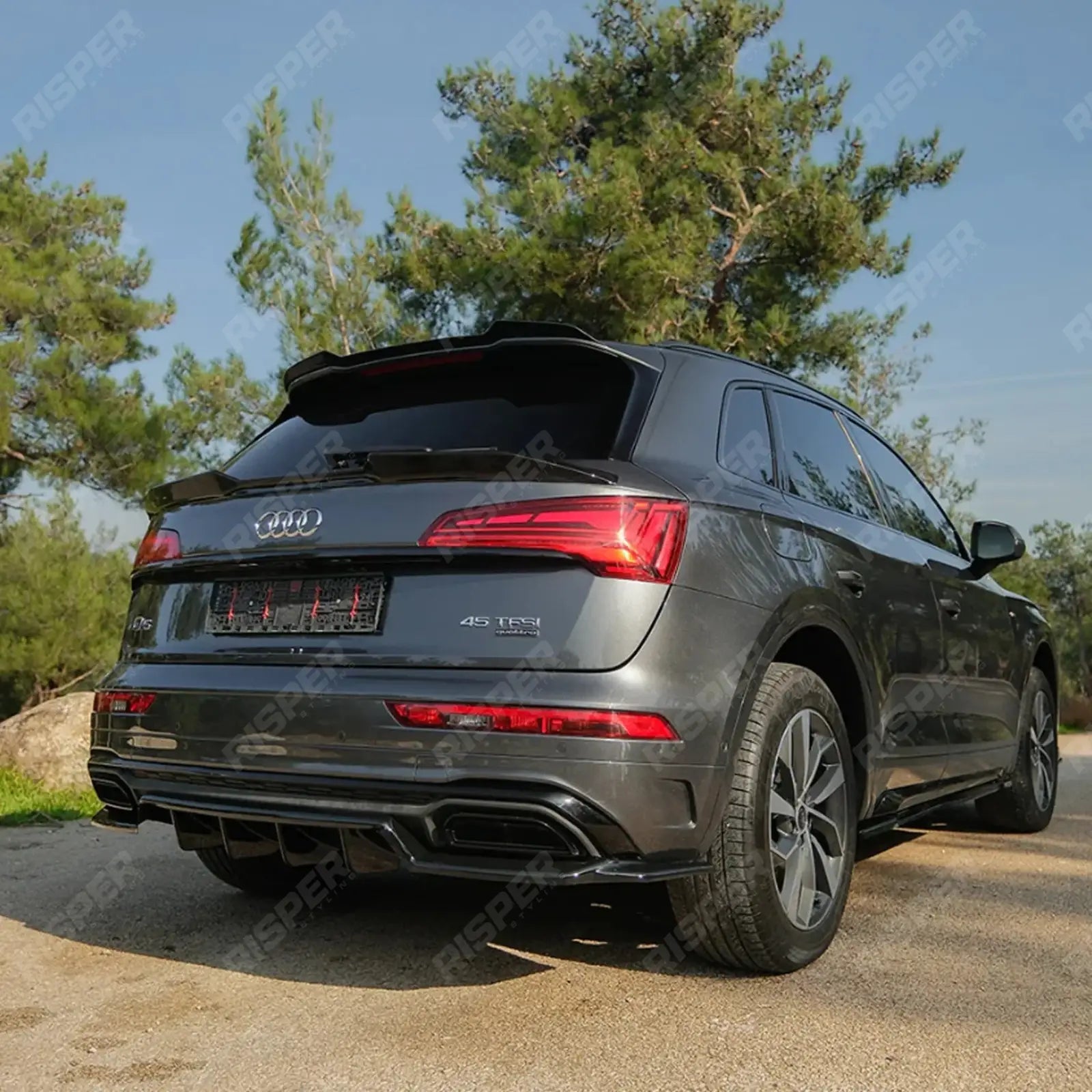 Audi Q5 S - Line Mk2 Facelift 2020 - 2024 Spoiler In Gloss Black Main image