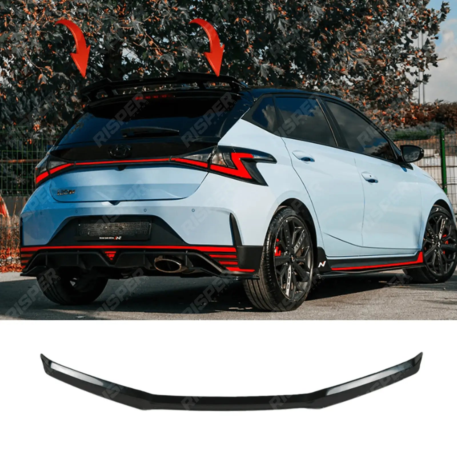Hyundai I20 N Mk3 2020+ Spoiler In Gloss Black Main image