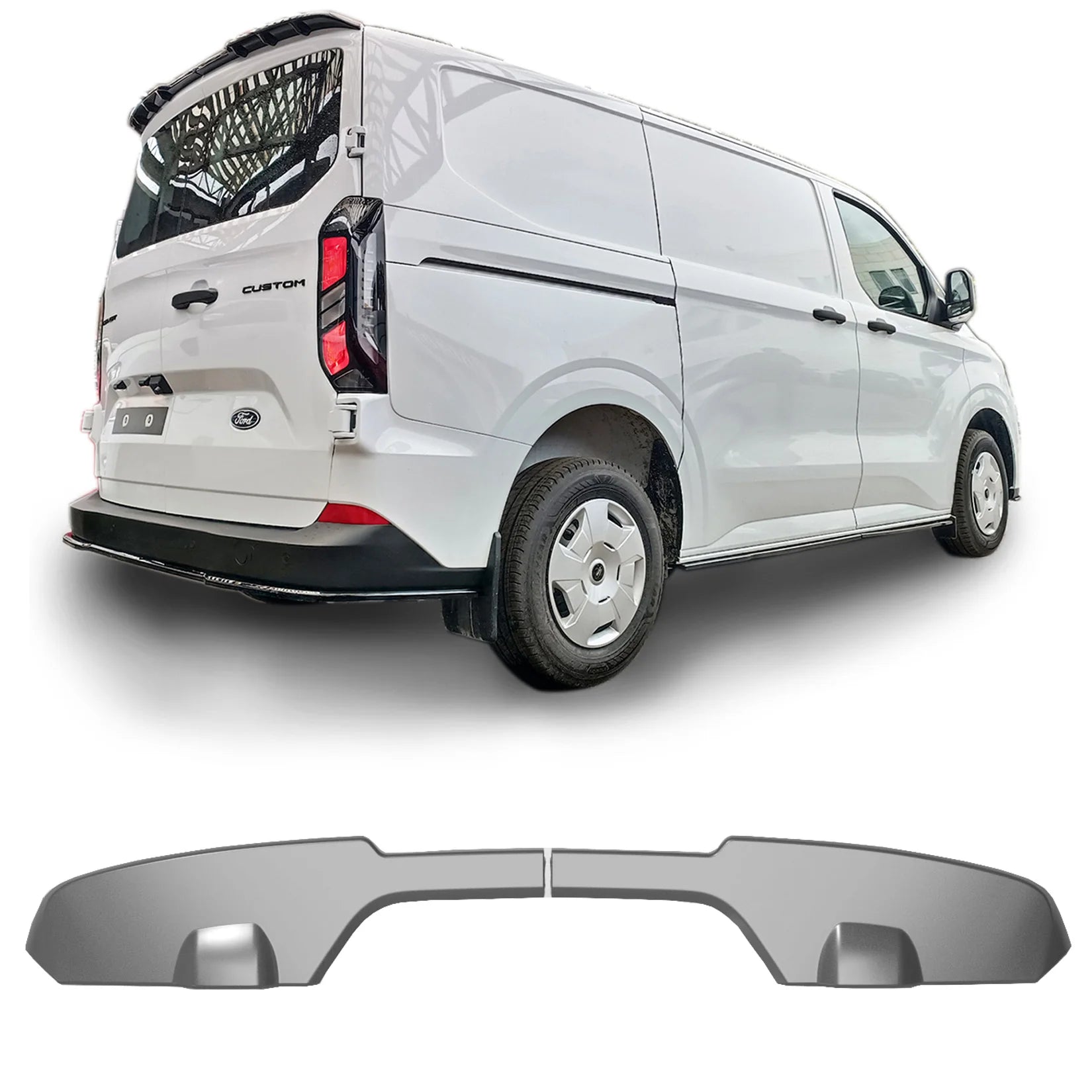Ford Transit Custom 2023+ Trend & Limited Rear Roof Spoiler Unpainted