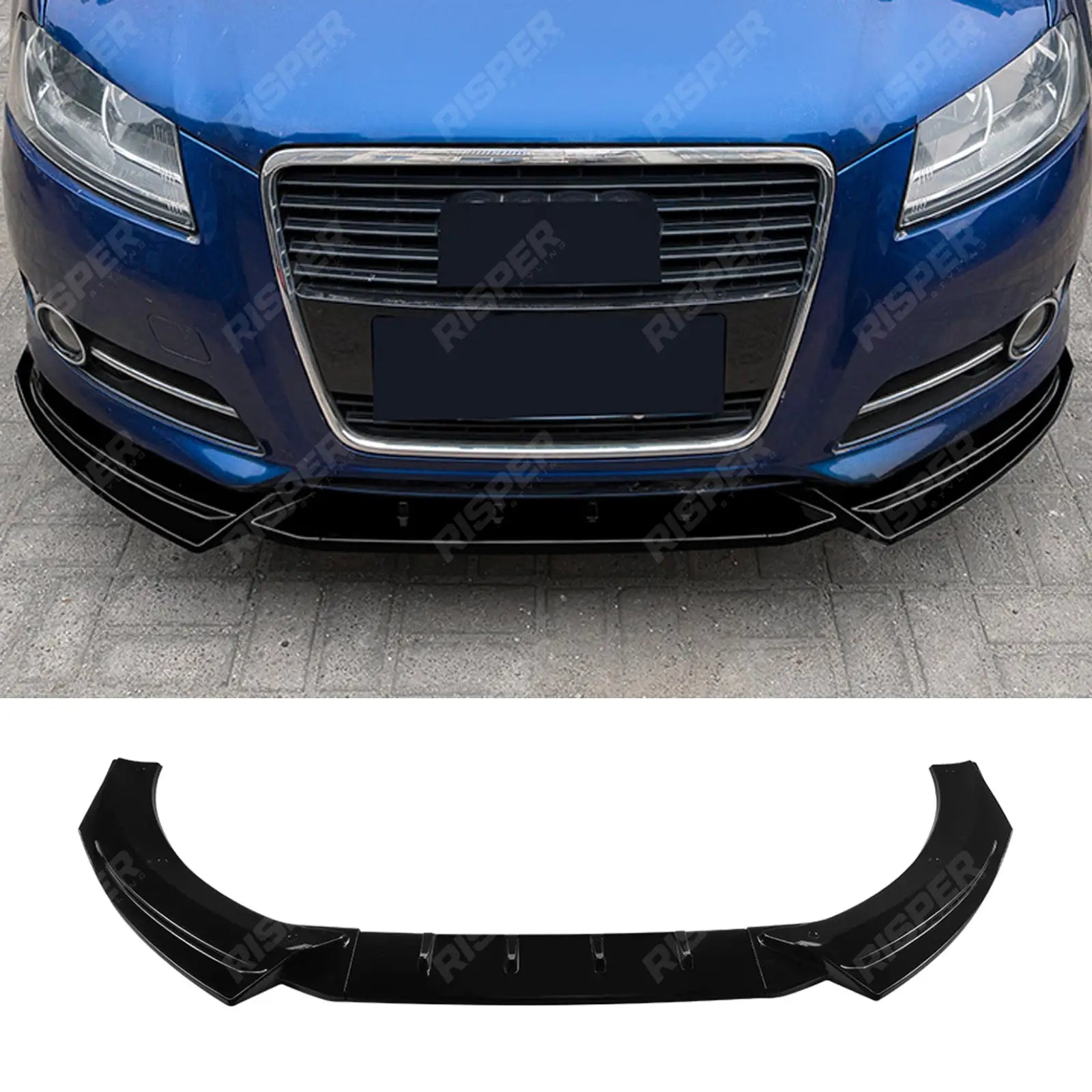 Standard Front Splitter in Gloss Black For Audi A3 8p 2008-2013 Facelift - Front Splitter
