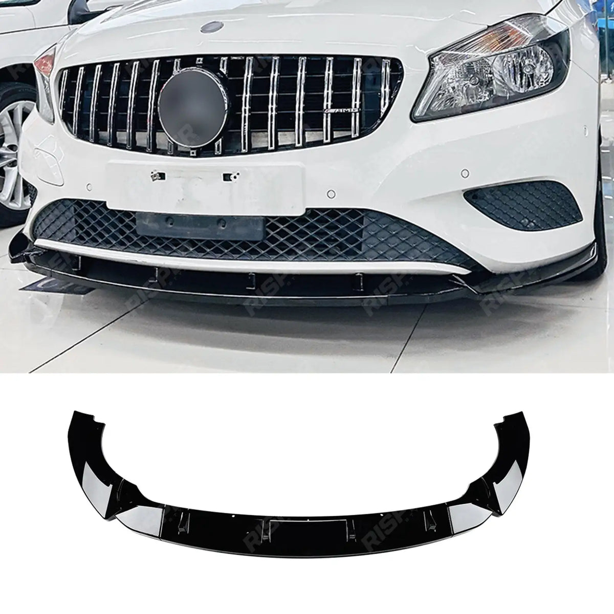 Standard Front Splitter in Gloss Black For Mercedes A Class W176 2013-2016 Pre Facelift - Front Splitter Main image