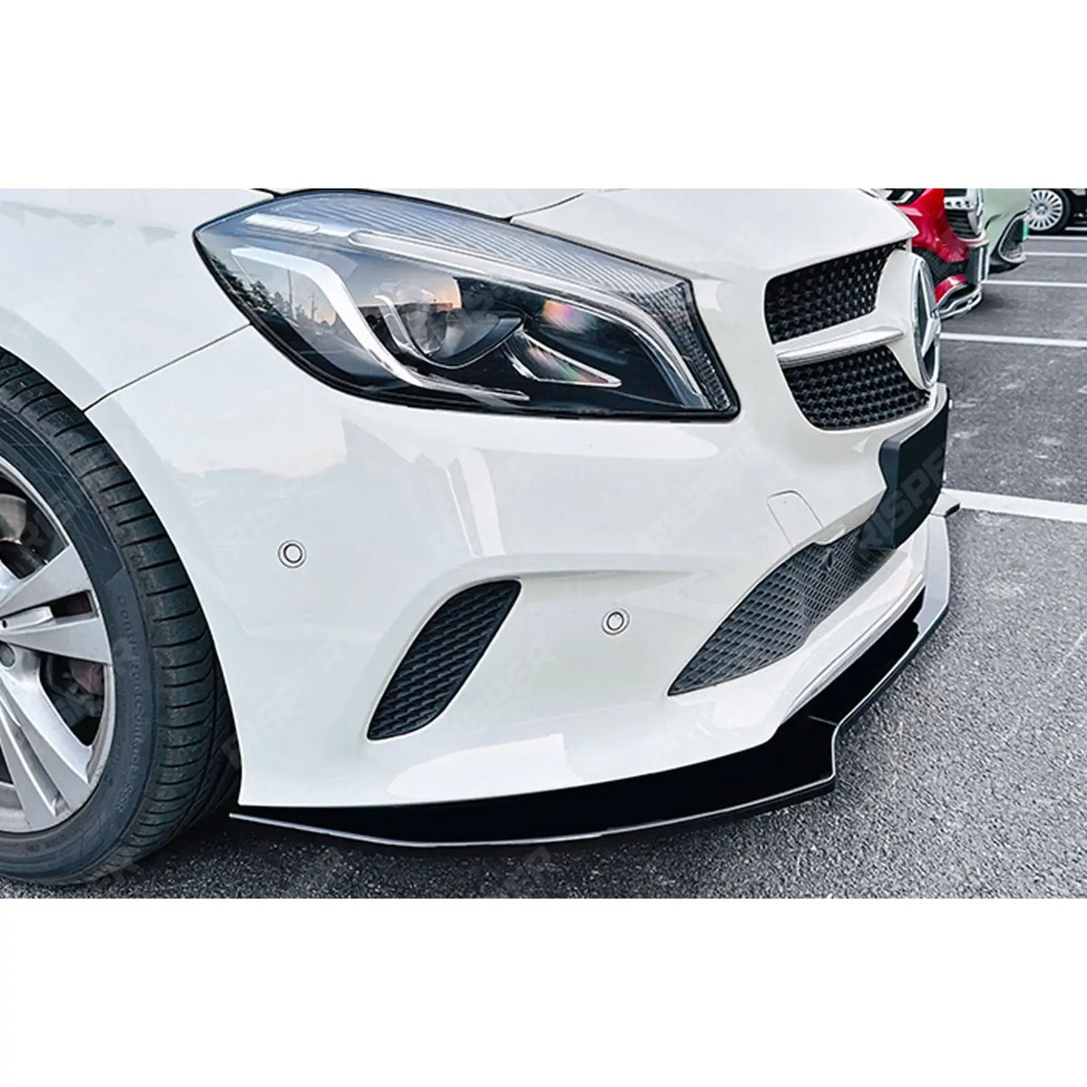 Standard Front Splitter in Gloss Black For Mercedes a Class W176 2016-2018 Facelift - Front Splitter