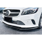 Standard Front Splitter in Gloss Black For Mercedes a Class W176 2016-2018 Facelift - Front Splitter