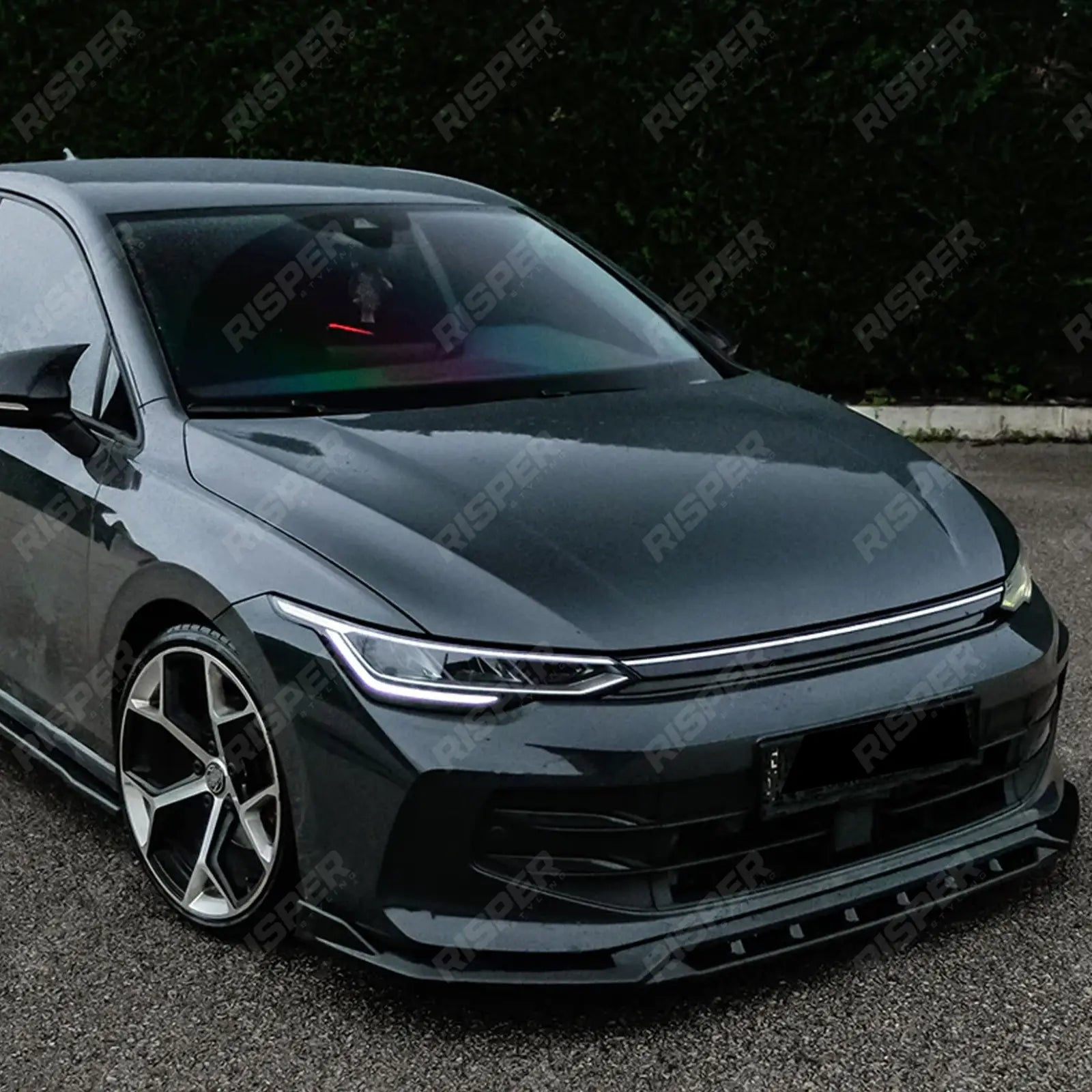 Vw Golf Mk8 Facelift 2024 on Standard Front Splitter in Gloss Black - Front Splitter