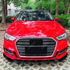 Audi A3 8V Facelift 2017-2020 Standard Models Front Splitter In Gloss Black Front Splitter