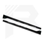 VW Golf MK8 Standard 'R' Style Side Skirts in Gloss Black