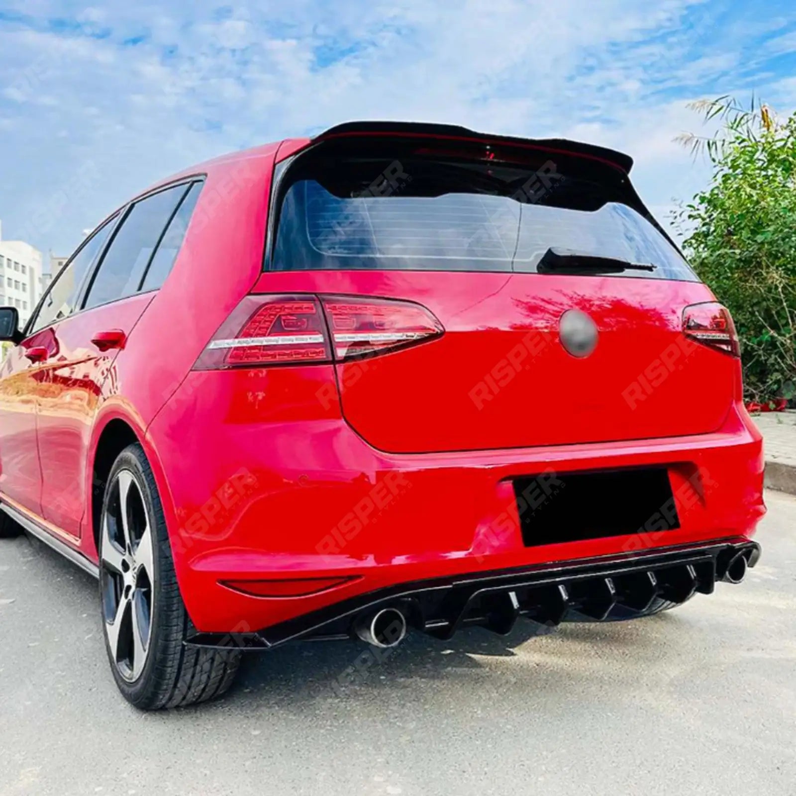 Standard Rear Diffuser in Gloss Black for Vw Golf Mk7 2013-2016 GTI GTD - Diffuser