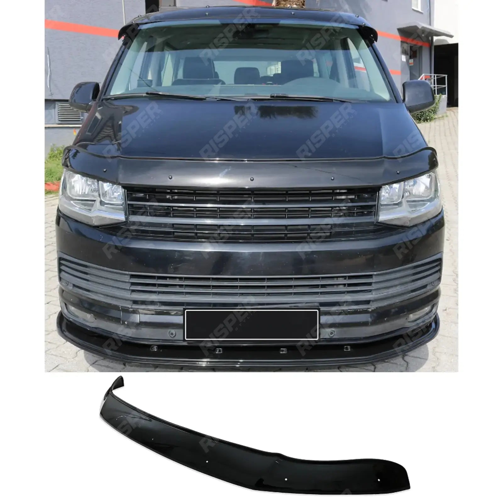 VW Transporter T6 T6.1 2015 - 2024 – STX Bonnet Guard Protector – Black Main image