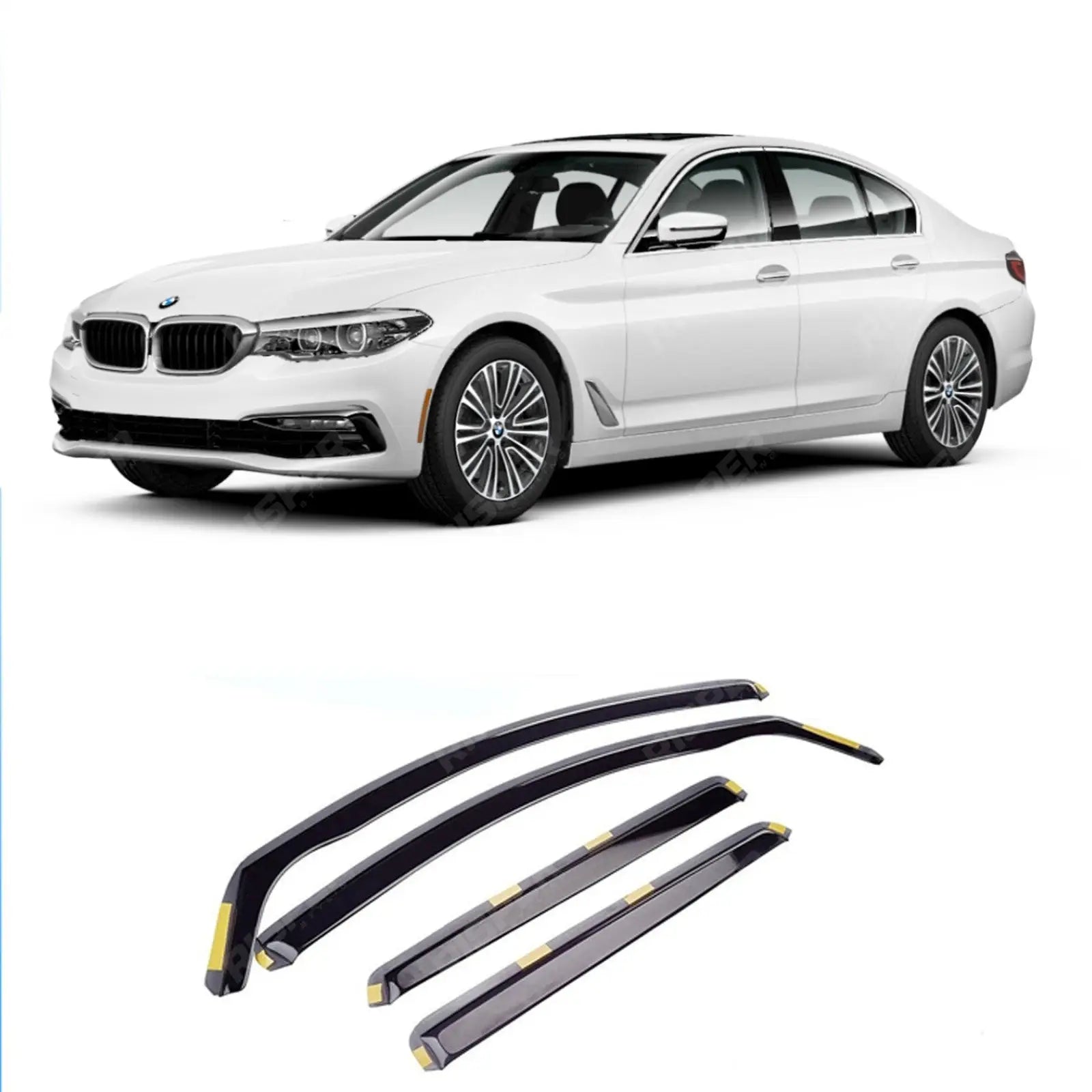 BMW 5 Series G30 2017+ STX Internal Wind Deflectors - Dark Smoke - 4PC Main image