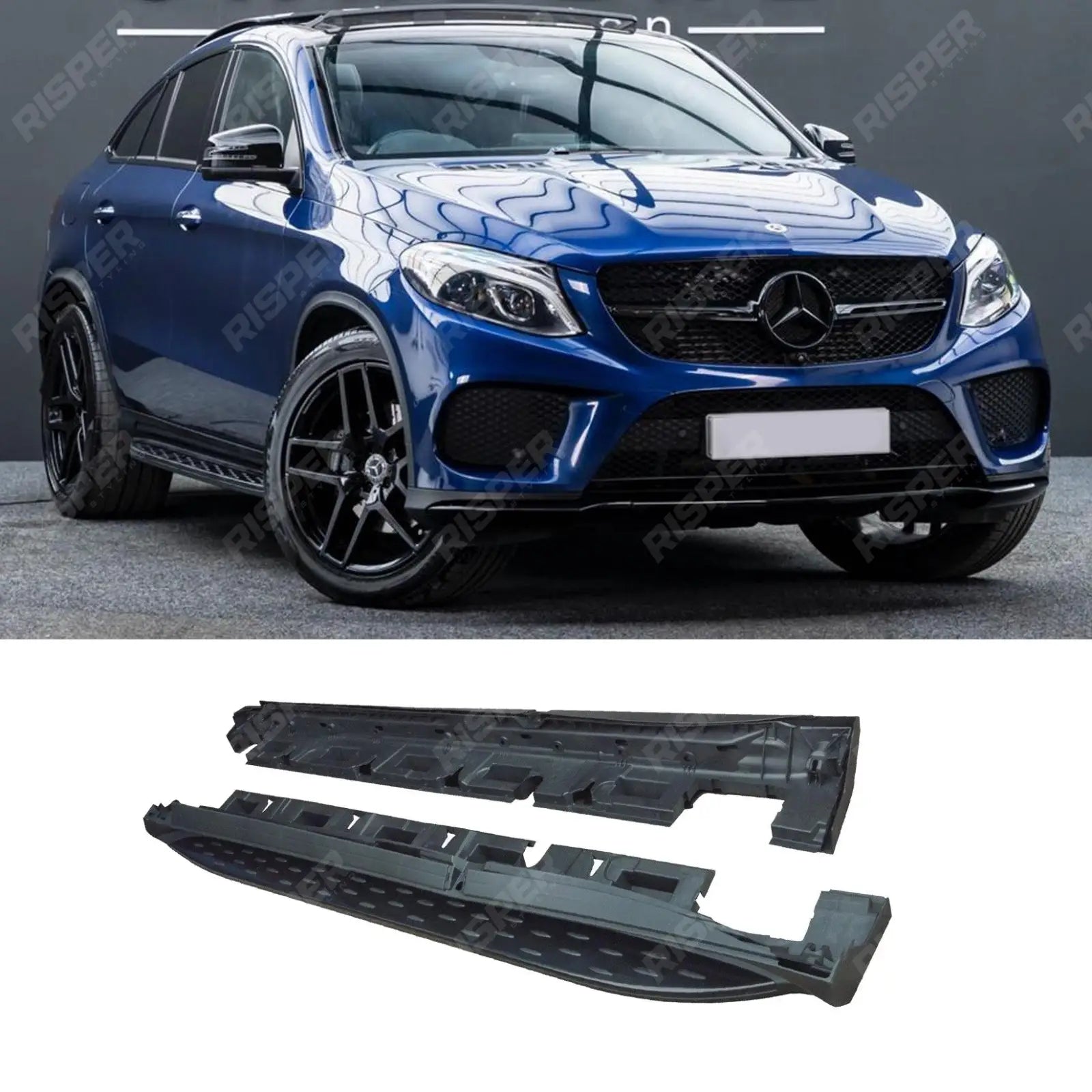 Mercedes GLE Coupe C292 2015 Onwards - OE Style Running Boards Side Steps in Black Main image