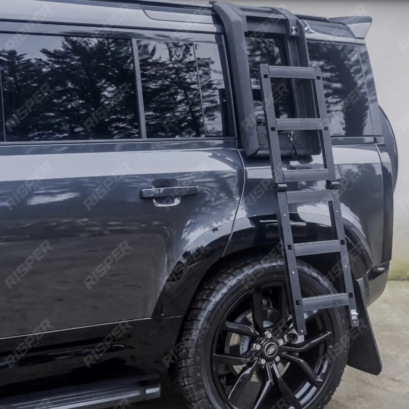 Land Rover Defender L663 90/110/130 2020 On OEM Style Side Roof Ladder - Gloss Black