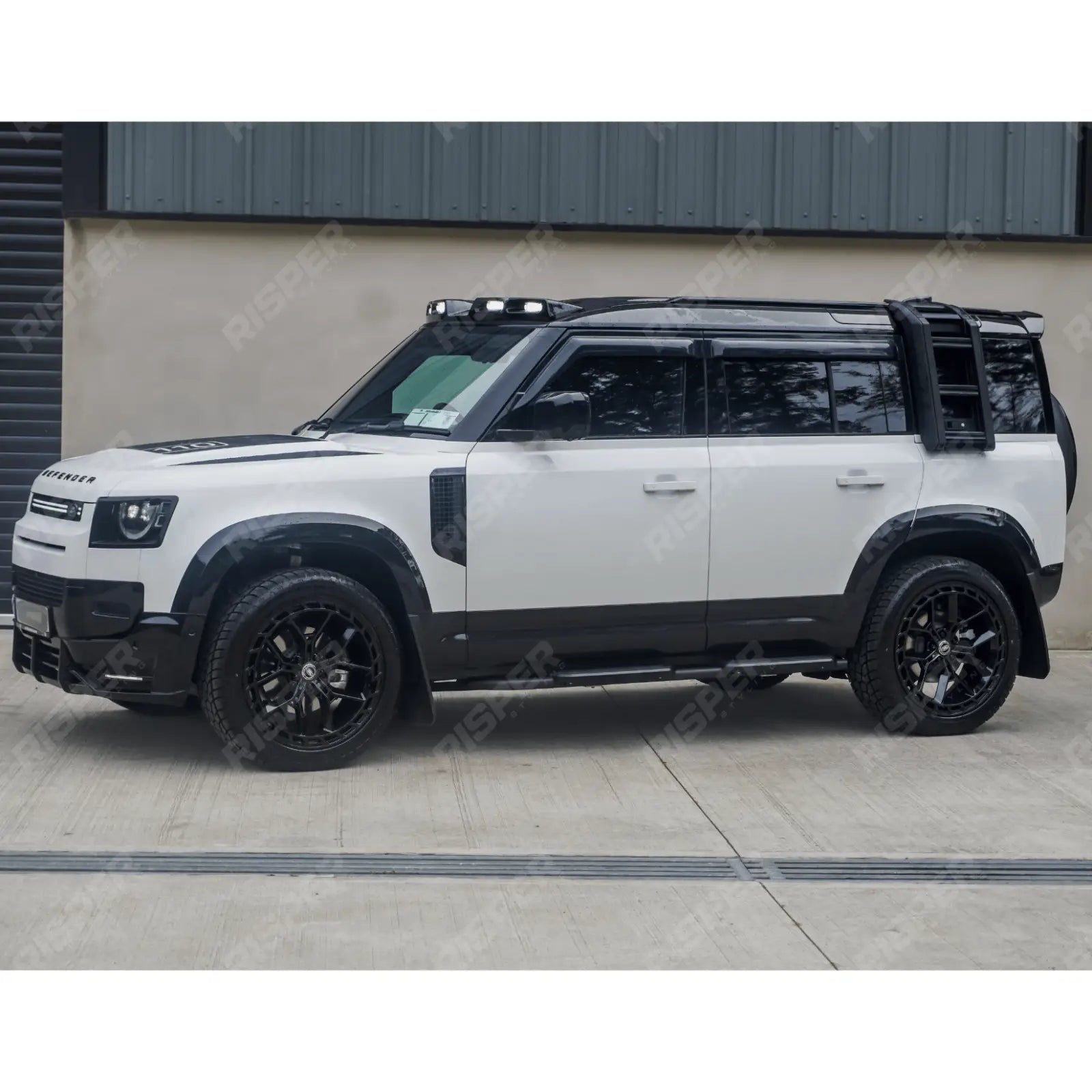 Land Rover Defender L663 90/110/130 2020 On OEM Style Side Roof Ladder - Gloss Black