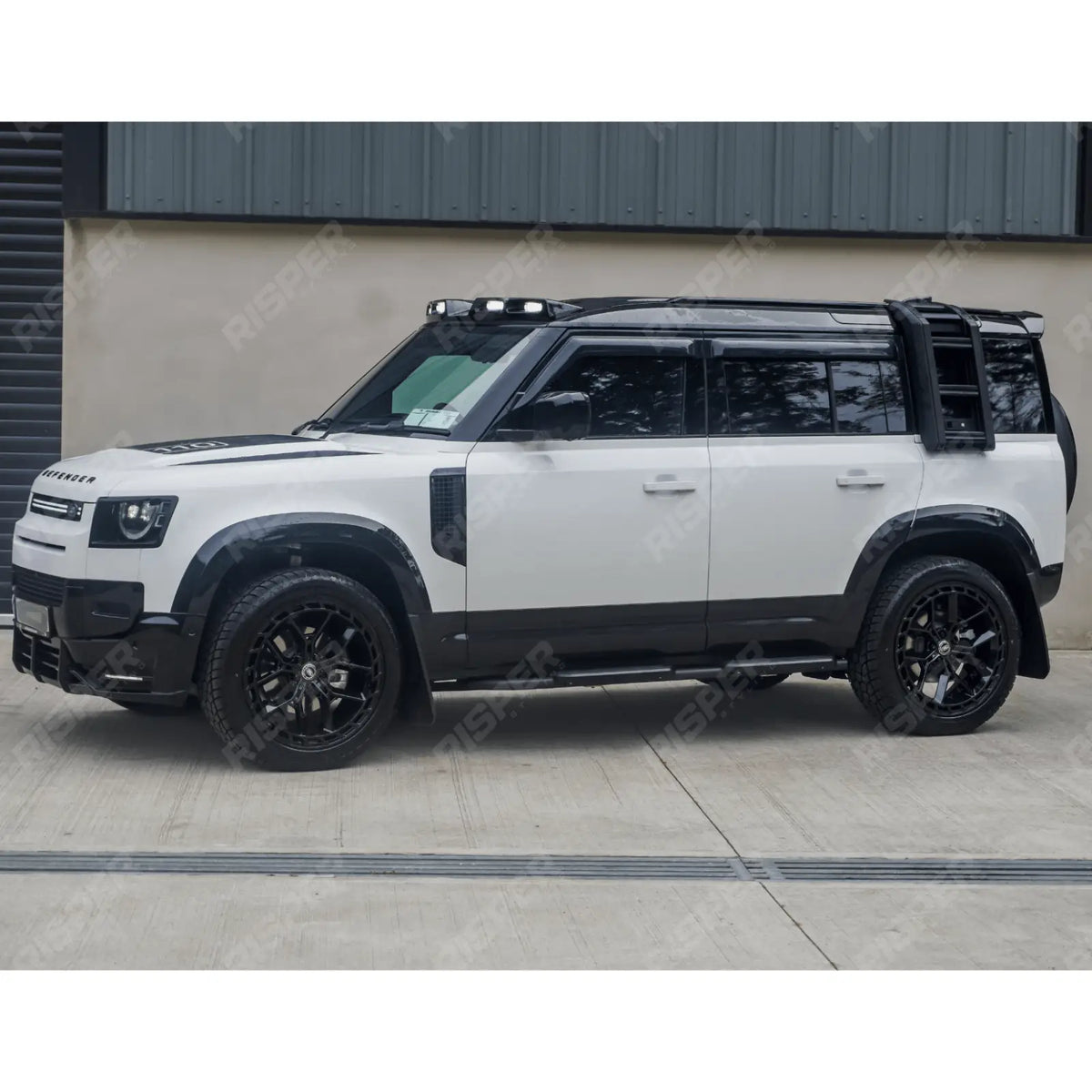 Land Rover Defender L663 90/110/130 2020 On OEM Style Side Roof Ladder - Gloss Black