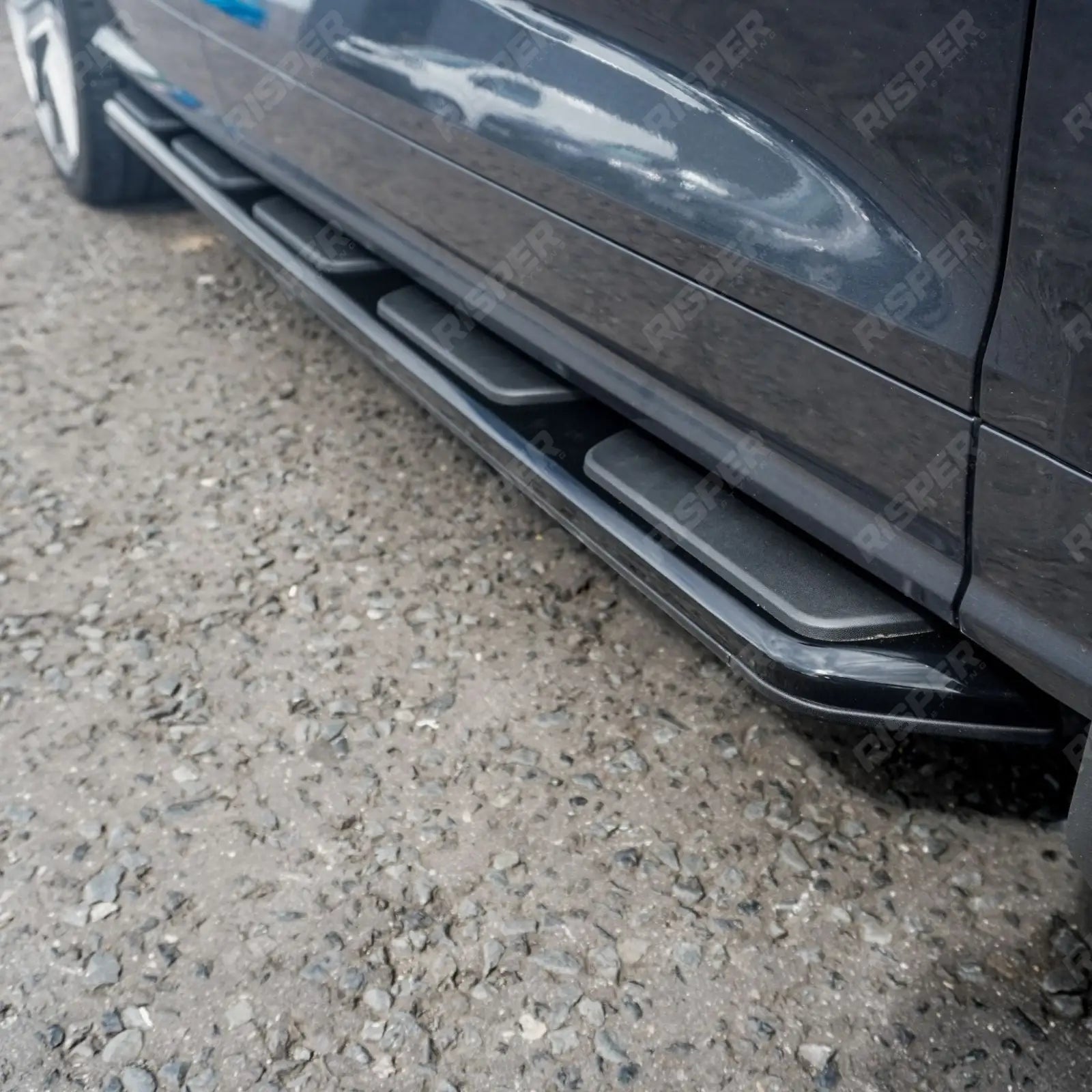 STX Style Side Steps Running Boards All Black Pair For Audi Q5 2017 On Secondary image
