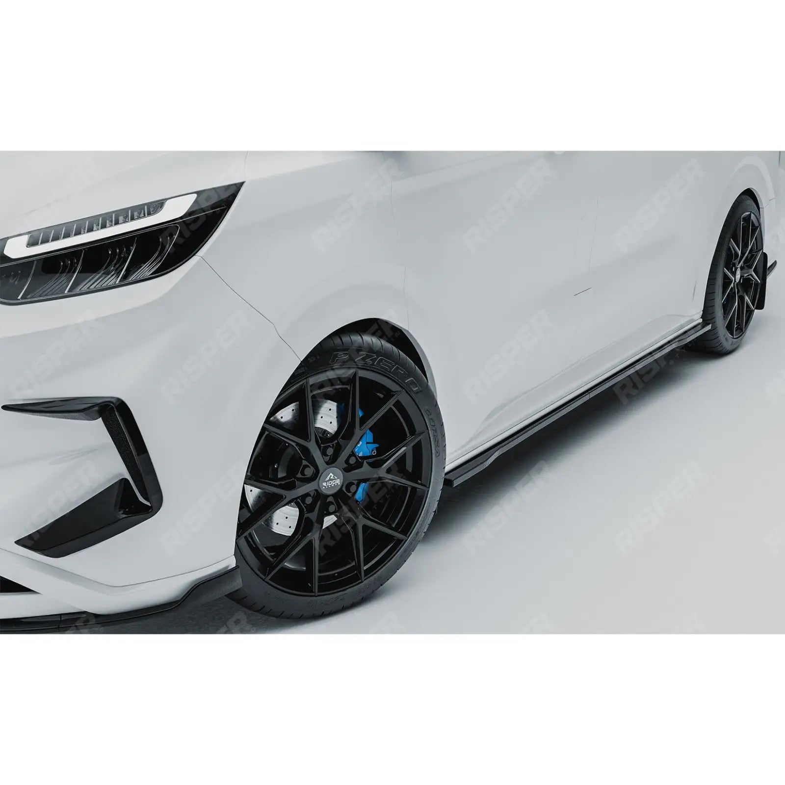 SWB Side Skirt Splitters V2 In Gloss Black For Ford Transit Custom MK2 2024 on Secondary image
