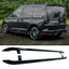 VW Caddy 2021 On SWB Trapezoid Side Bars in Gloss Black Side Bars