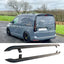 VW Caddy 2021 On SWB Trapezoid Side Bars In Matt Black