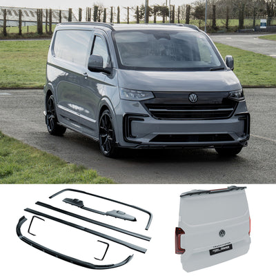 Volkswagen Transporter T7 LWB TAILGATE 2025 on Premium Aero Kit In Gloss Black
