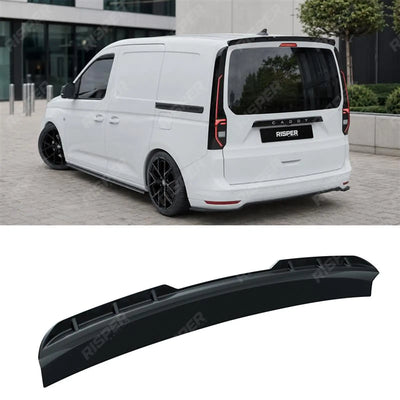 Volkswagen Caddy 2021 on Tailgate Rear Spoiler in Gloss Black - Rear Spoilers