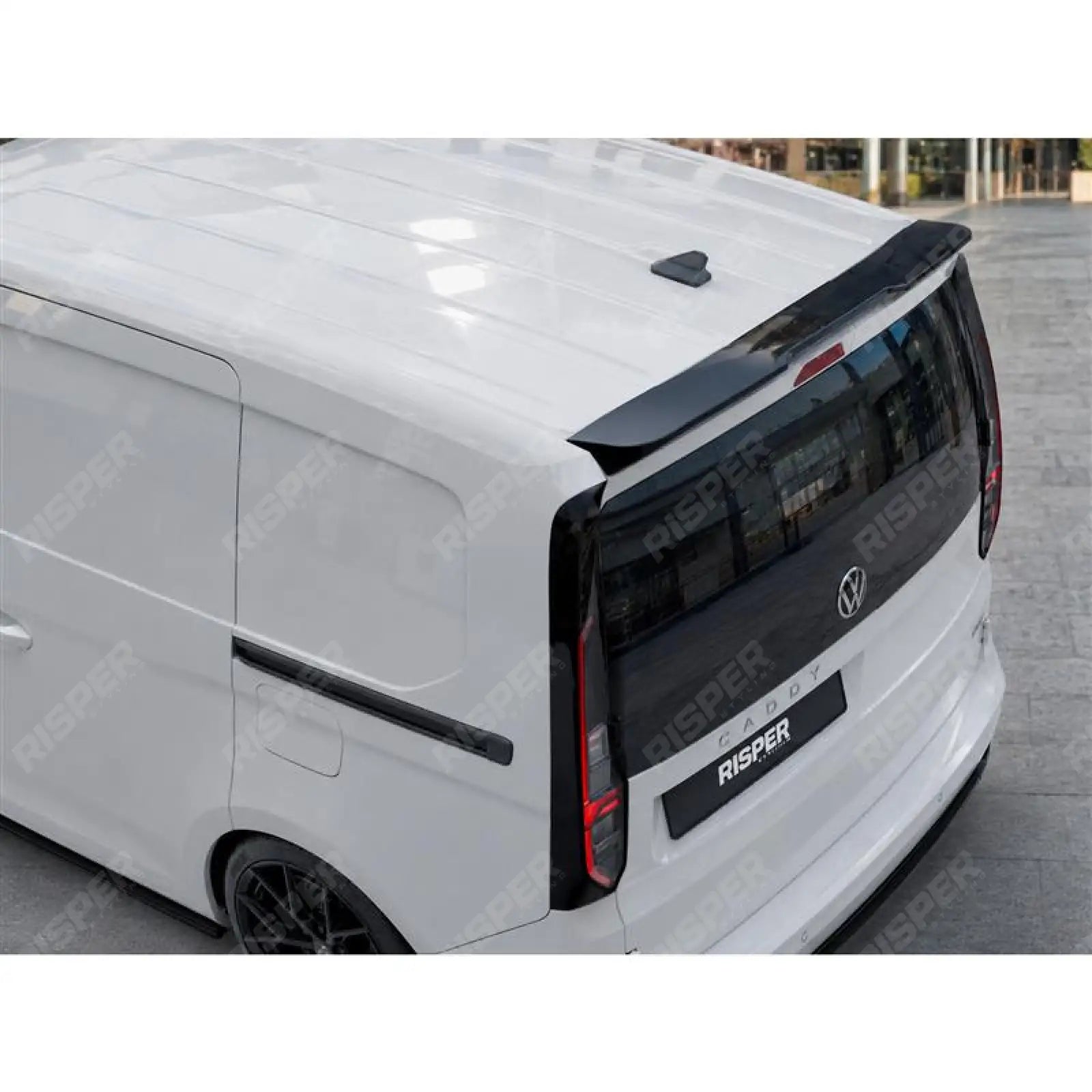 Volkswagen Caddy 2021 on Tailgate Rear Spoiler in Gloss Black - Rear Spoilers