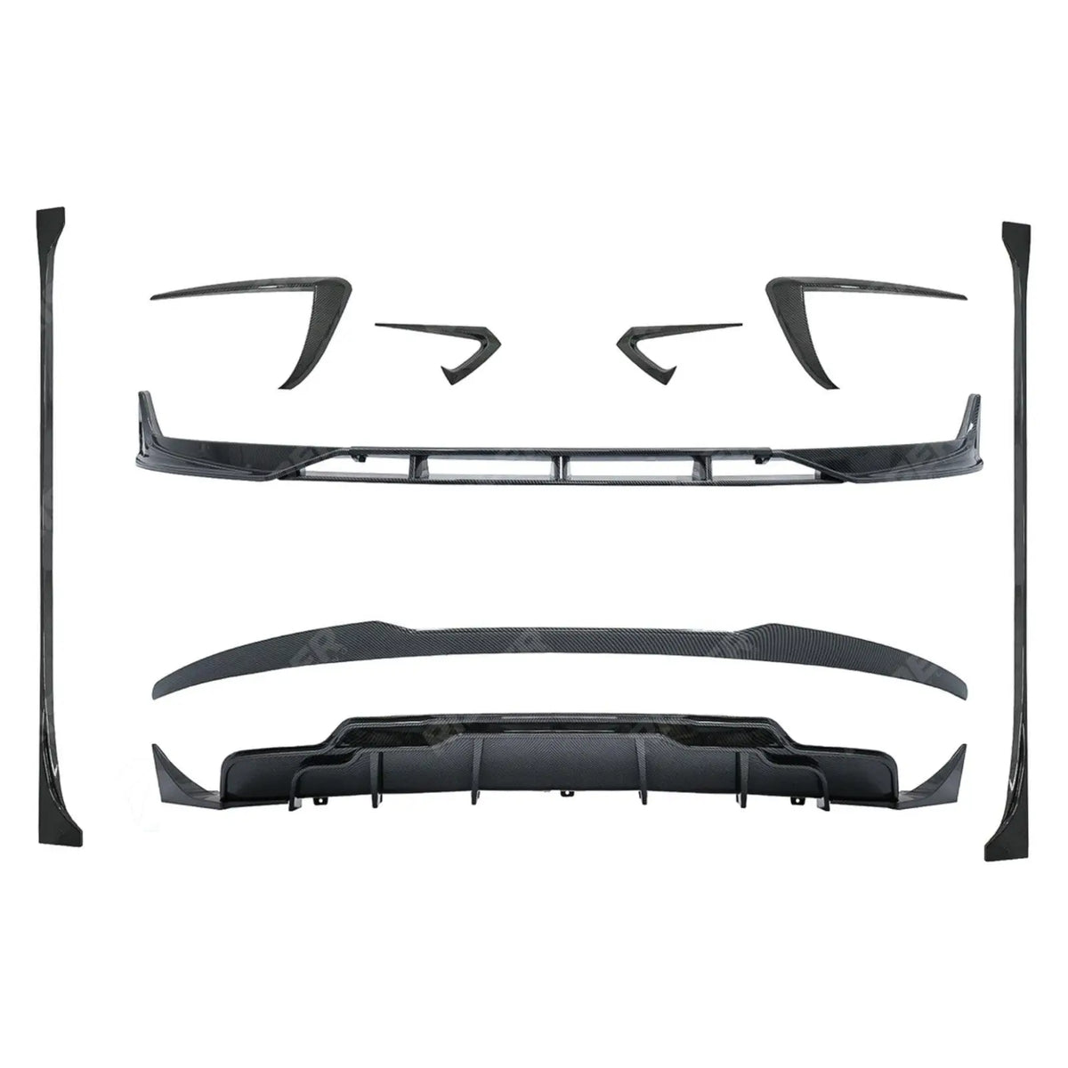 Tesla Model 3 2018 - 2023 Fast Aero Body Kit In Carbon Look