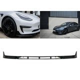Tesla Model 3 2018 - 2023 Front Splitter In Gloss Black