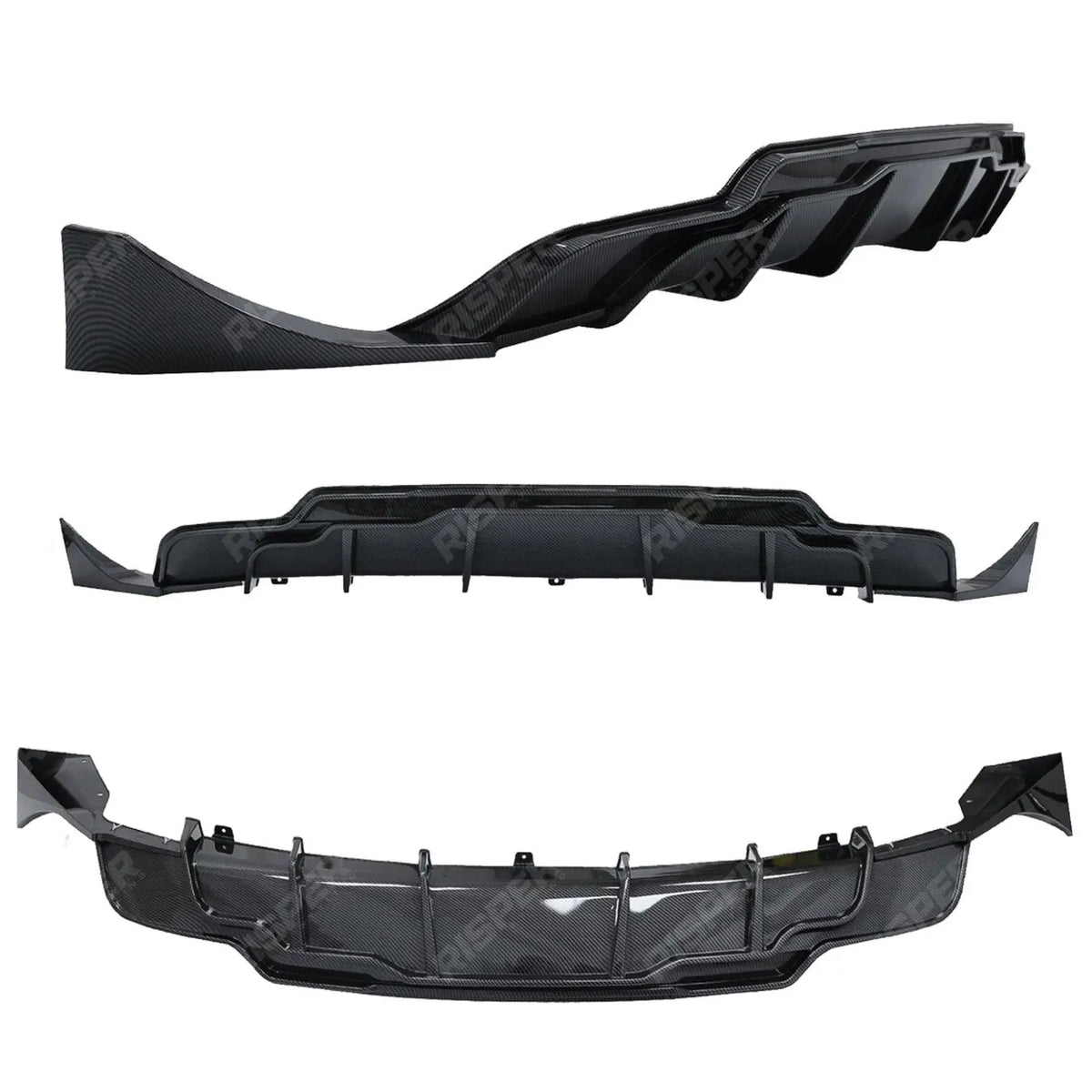 Tesla Model 3 2018 - 2023 Rear Diffuser In Carbon Look