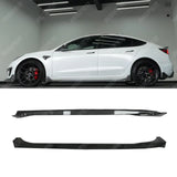 Tesla Model 3 2018 - 2023 Side Skirts Pair In Carbon Look