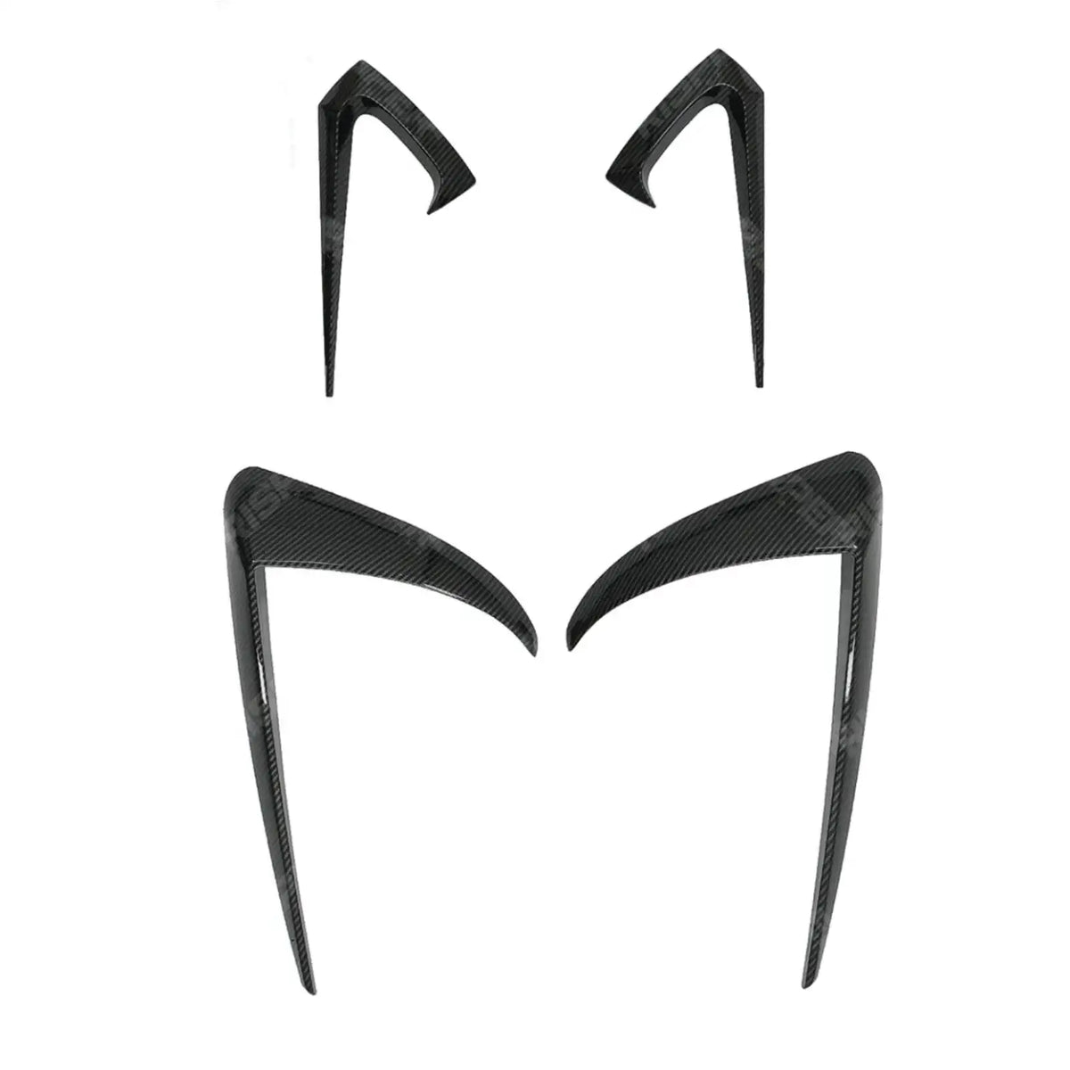 TESLA MODEL 3 2018 ON CANARD ACCENTS - IN CARBON LOOK Body Trims