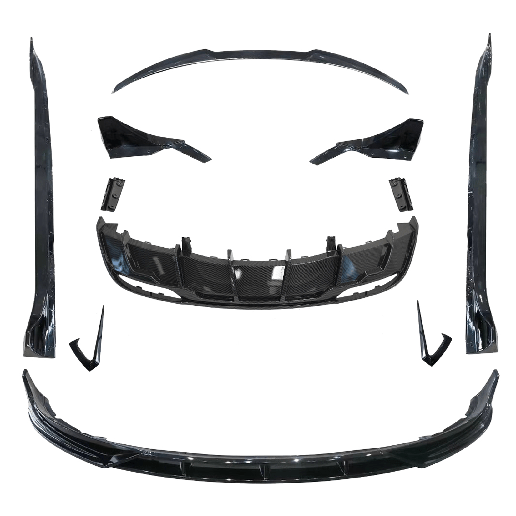 Tesla Model 3 Facelift 2023 On Fast Aero Body Kit - In Carbon Look