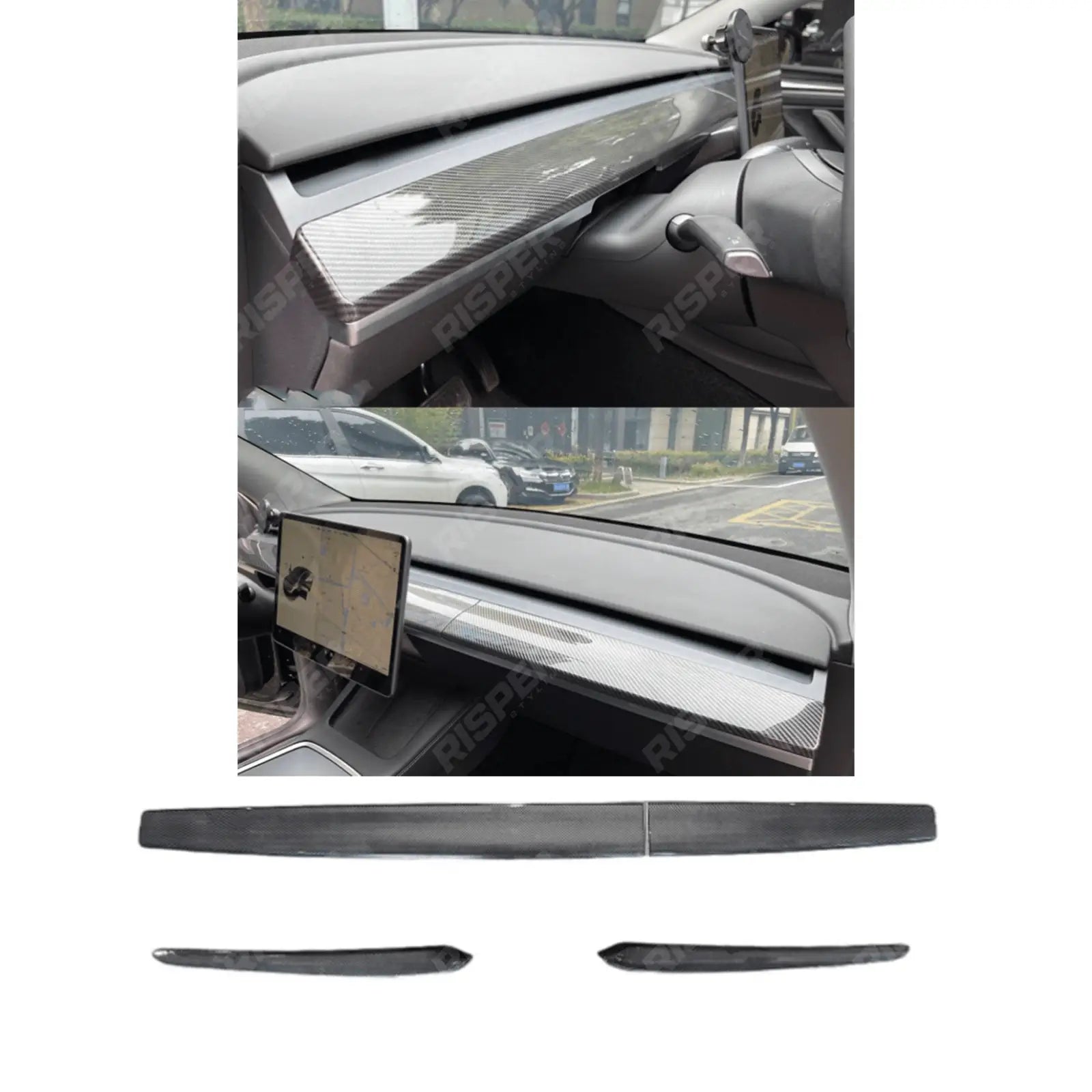 Tesla Model 3 - Interior Plus Pack In Carbon Look