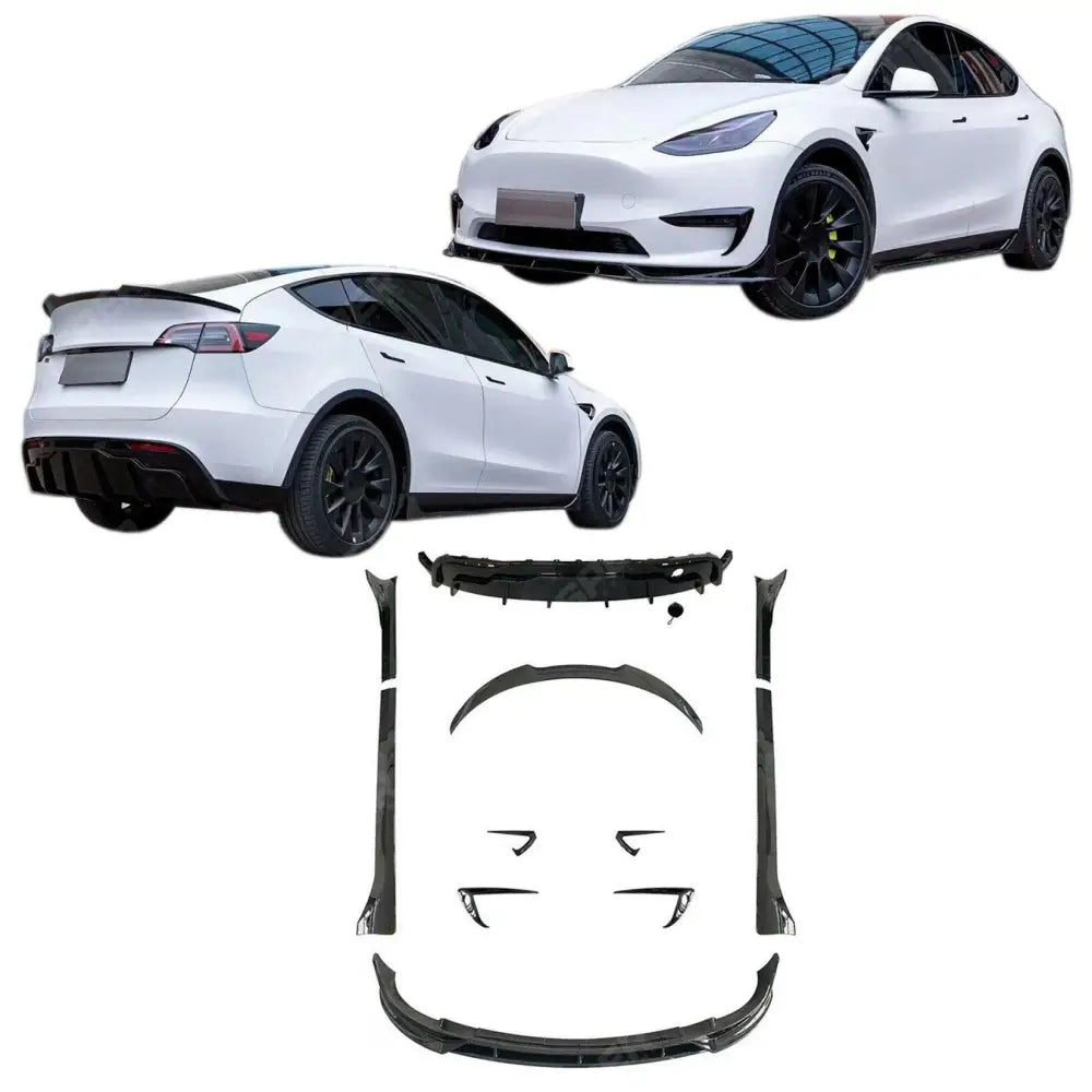 Tesla Model Y 2020+ Full Aero Kit In Gloss Black