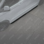 Volkswagen Transporter LWB T7 2025 on Trapezoid Side Bars In Gloss Black