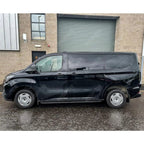 Ford Transit Custom MK2 SWB 2024 On Trapezoid Side Bars In Matt Black Side Bars