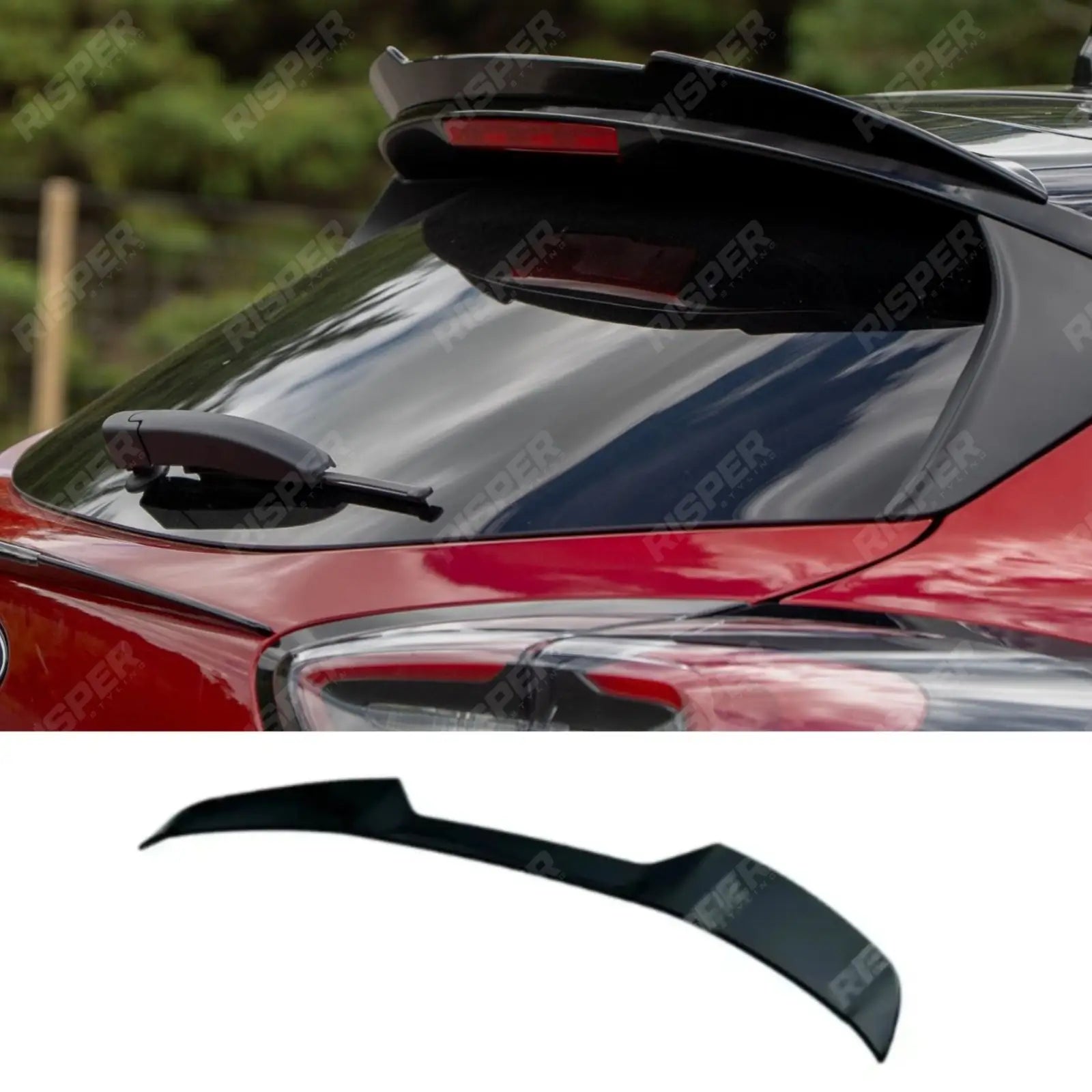Upper Roof Spoiler In Gloss Black For Ford Puma ST Line 2019+ - Rear Spoilers Main image