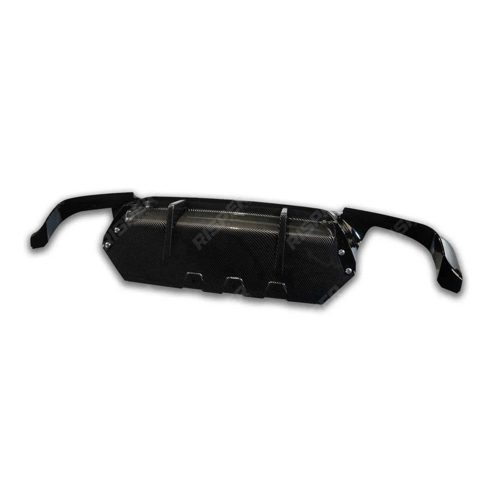 BMW 5 Series M sport F10 F18 2011 - 2017 V Style Rear Bumper Diffuser in Carbon Look Main image