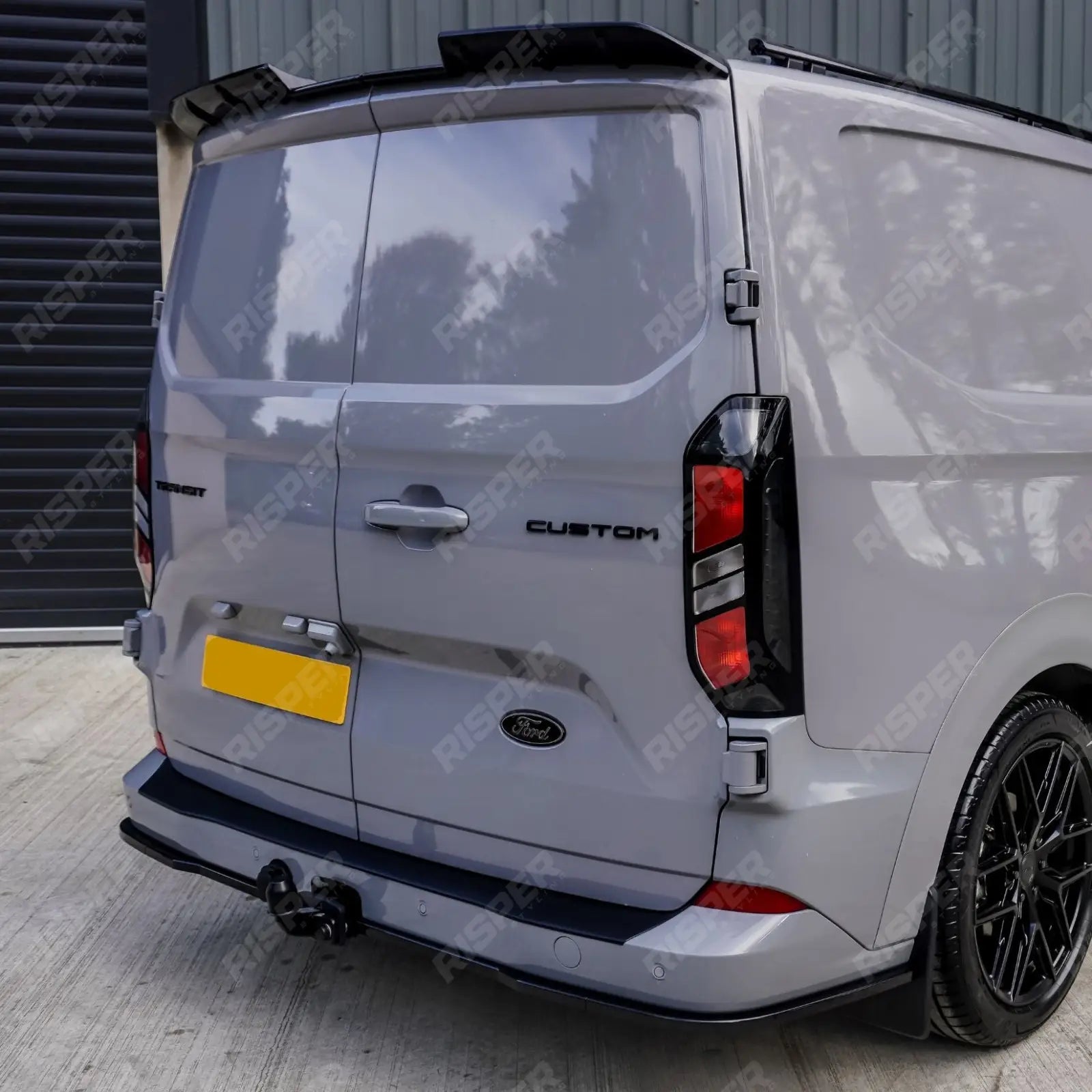 Ford Transit Custom MK2 2024 On V1 Rear Spoiler For Barn Door In Gloss Black Rear Spoilers