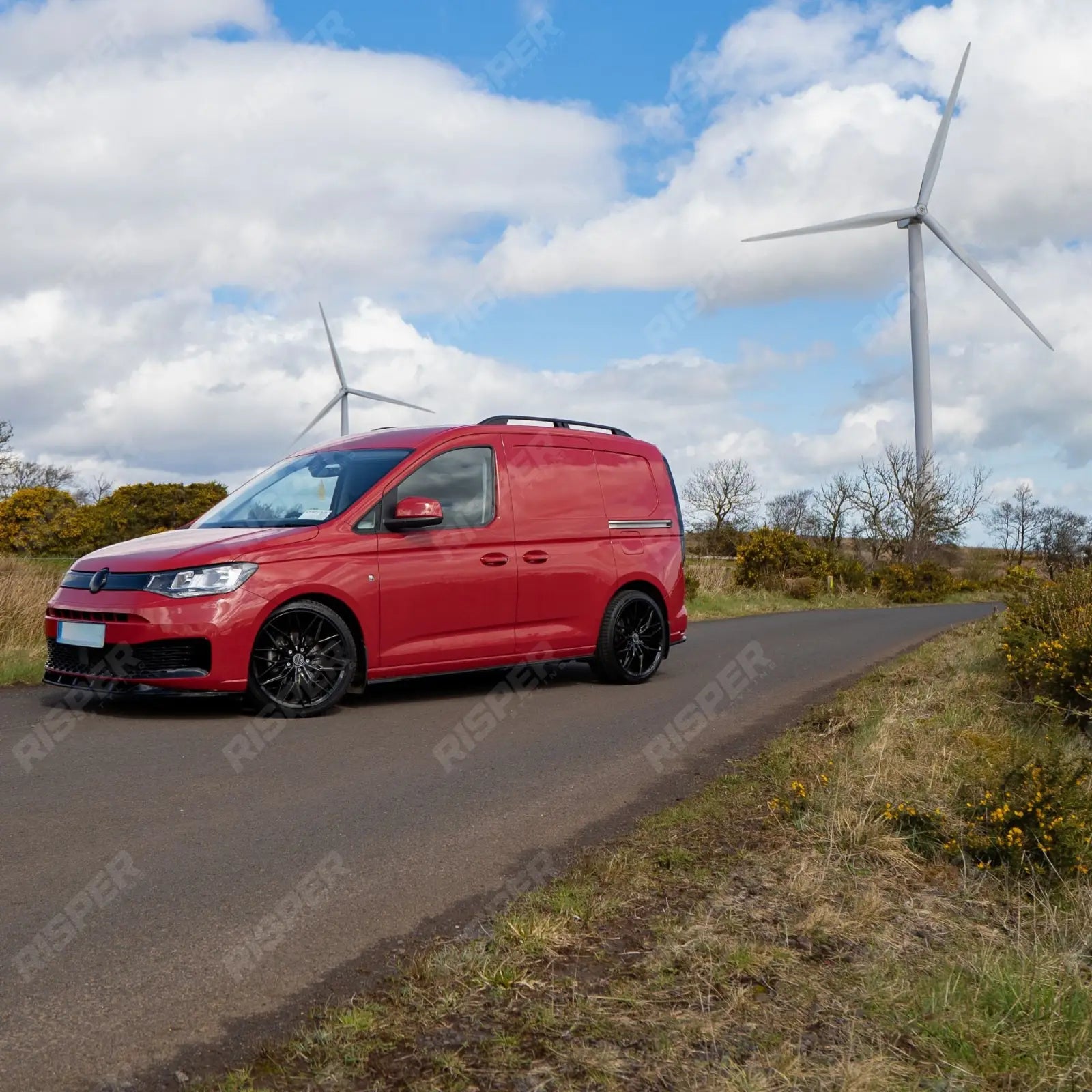 Vw Caddy 2021 On V2 Front Splitter - Gloss Black - Front Splitter