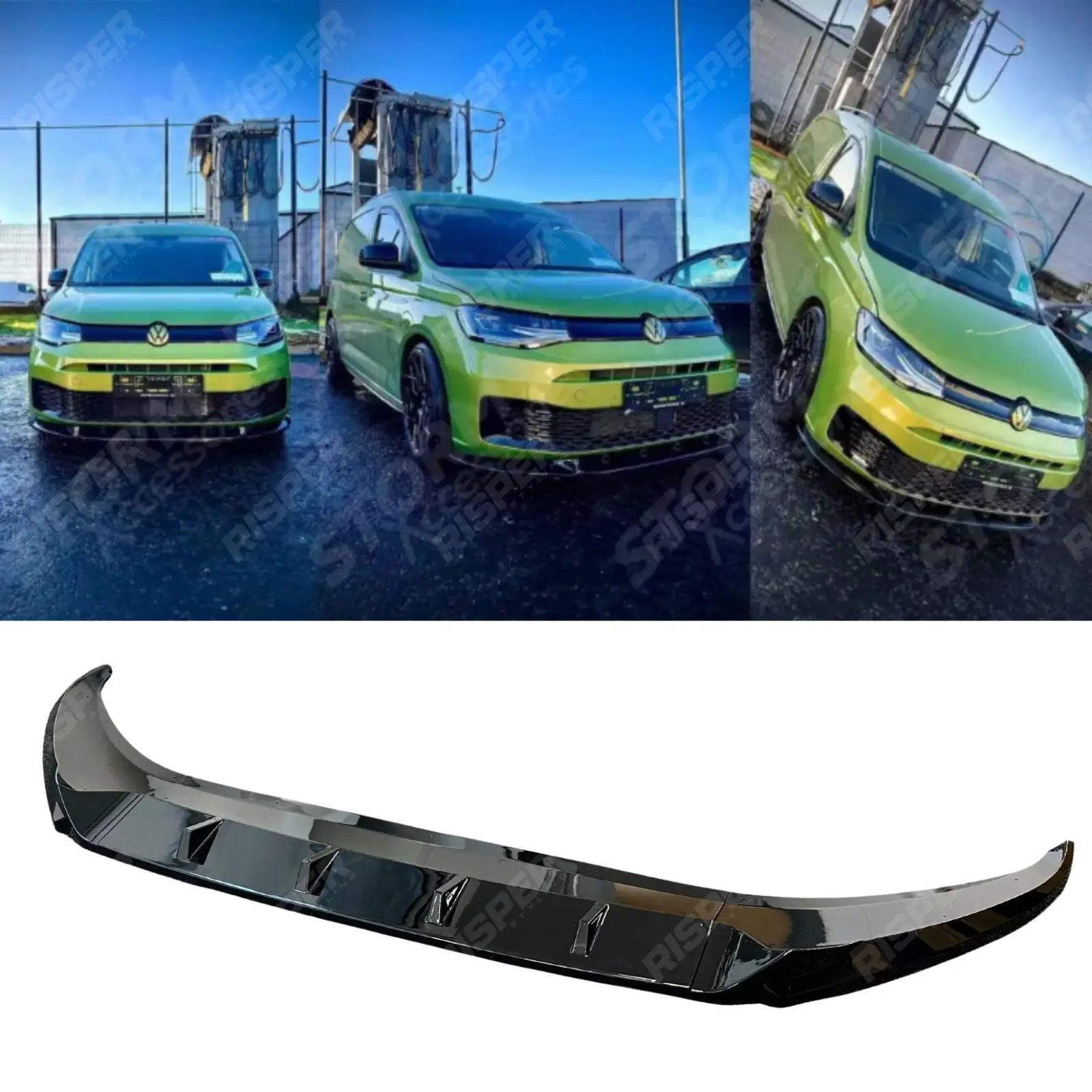 Vw Caddy 2021 On V2 Front Splitter - Gloss Black - Front Splitter Main image