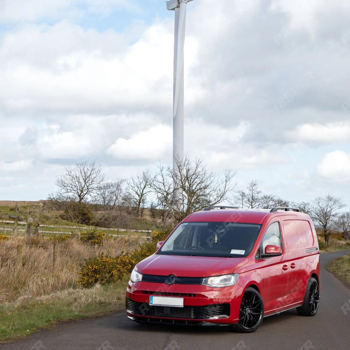 Vw Caddy 2021 On V2 Front Splitter - Gloss Black - Front Splitter