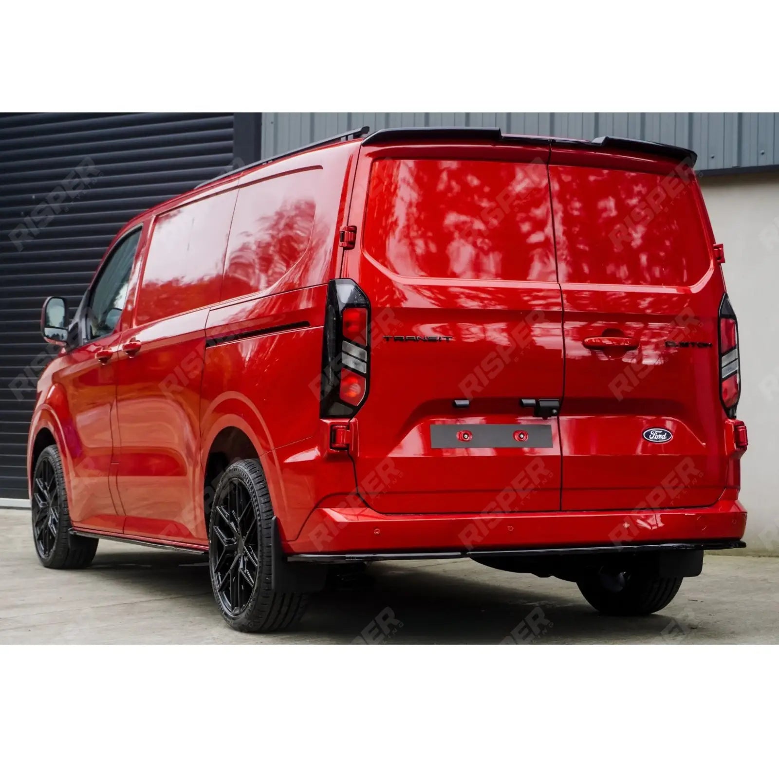 Ford Transit Custom MK2 2024 On For Barn Door V2 Rear Spoiler In Gloss Black Rear Spoilers