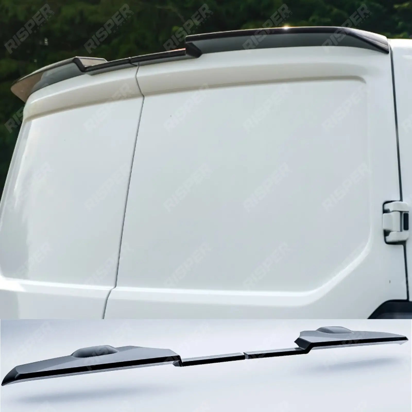 Ford Transit Custom MK2 2024 On For Barn Door V2 Rear Spoiler In Gloss Black Spoiler Main image