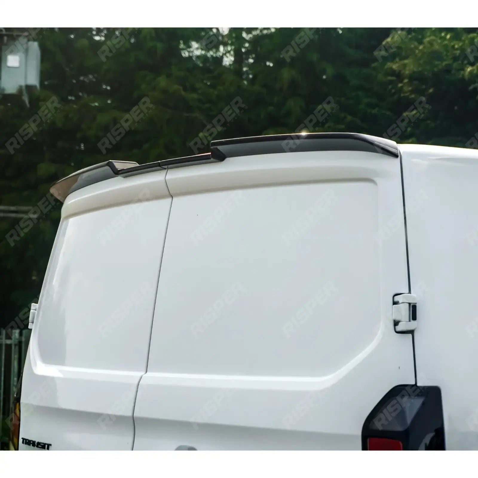 Ford Transit Custom MK2 2024 On For Barn Door V2 Rear Spoiler In Gloss Black Spoiler